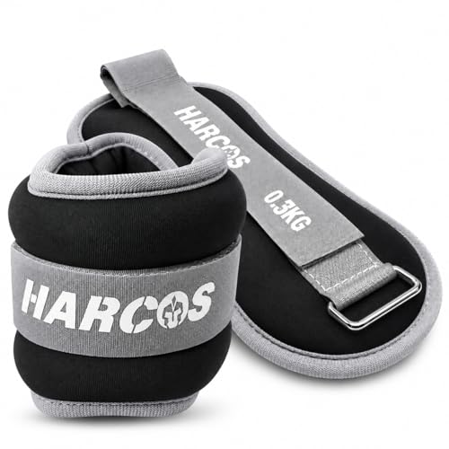 HARCOS Ankle Weights for Women & Men, Adjustable Wrist Weights Pair with Soft Neoprene Padding for Gym, Walking, Jogging, Yoga, Pilates, Cardio, Leg & Arm Workouts - color: Black, size: 0.3 KG (0.66 LB) Pair