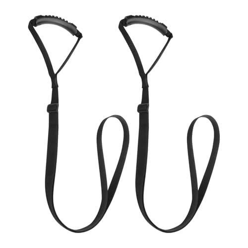 2 Pcs Kayak Stand Up Assist Strap Canoe Drag Strap with Handle, Adjustable Pull Up Rope Kayak Boat Standing Aid Dragging Accessories