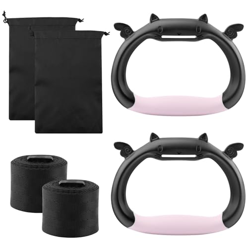 Gymnastics Rings, Pull up Rings with Adjustable Strap, Indoor Outdoor Pull-up Bar Strength Training Ring for Home Workout Fitness Exercise Training - Load Bearing 550lb