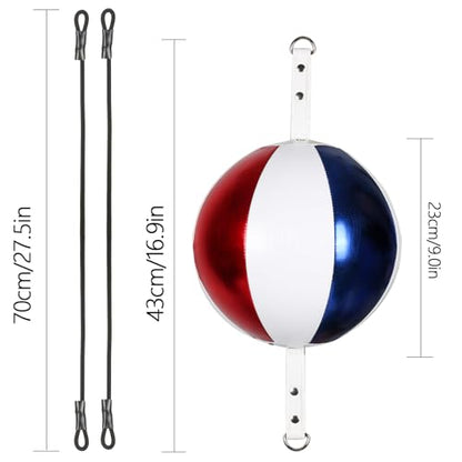 InnoLife Double End Punching Ball Striking Punching Bag Kit, Speed Striking Reflex Kit with Bungee Cords Perfect for Reaction, Agility, and Hand Eye Coordination Training