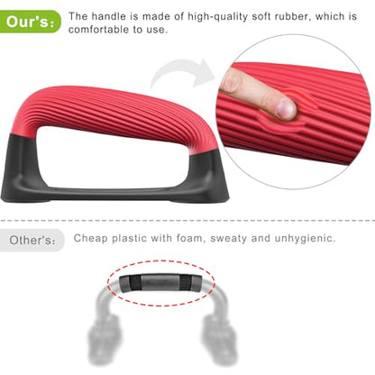 Kipika Push Up Bars, Pushup Stands With Thickened Soft Plastic Handle, Stable and Non-Slip Base, Pushup Handles Perfect for Floor Strength Training