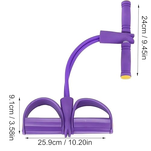 Resistance Bands with Pedal Tube & Ankle Straps, Multifunctional Elastic Rope for Full Body Stretching and Strength Training, Home Gym Equipment for Abdomen, Waist, Arm, Leg Workout
