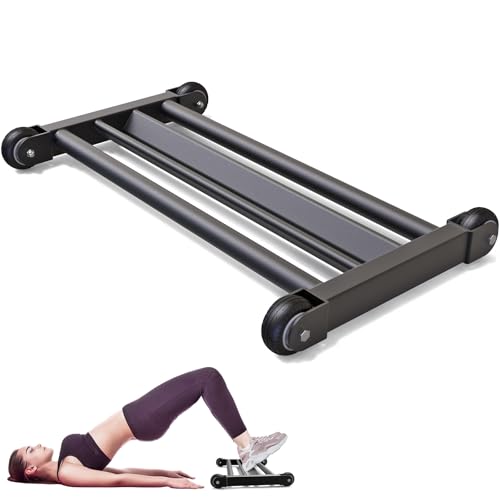 SELEWARE Glute Ham Glider Heavy Duty Ab Glute Glider Machine, Exercise Wheels for Smooth Hamstring Curl Abdominal and Leg Workouts, Multifunctional Ab Glute Machine for Home & Commercial Gym - color: B: 28.7" L*17" W