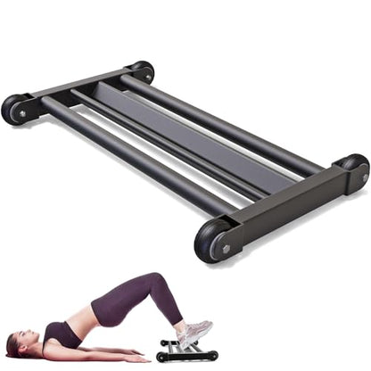 SELEWARE Glute Ham Glider Heavy Duty Ab Glute Glider Machine, Exercise Wheels for Smooth Hamstring Curl Abdominal and Leg Workouts, Multifunctional Ab Glute Machine for Home & Commercial Gym - color: B: 28.7" L*17" W