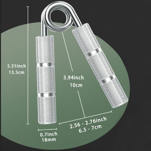 Silver Metal Hand Grip Set, 50LB-400LB No Slip Heavy-Duty Grip Strengthener Great Wrist & Forearm Hand Exerciser, Home Gym, Hand Gripper Grip Strength Trainer - color: Silver, size: 3Pack(50LB-150LB)