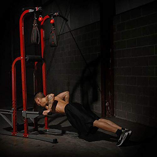 Stamina Power Tower - Dip Bar Pull Up Bar Station with Smart Workout App - Dip Bars for Home Workout - Up to 250 lbs Weight Capacity