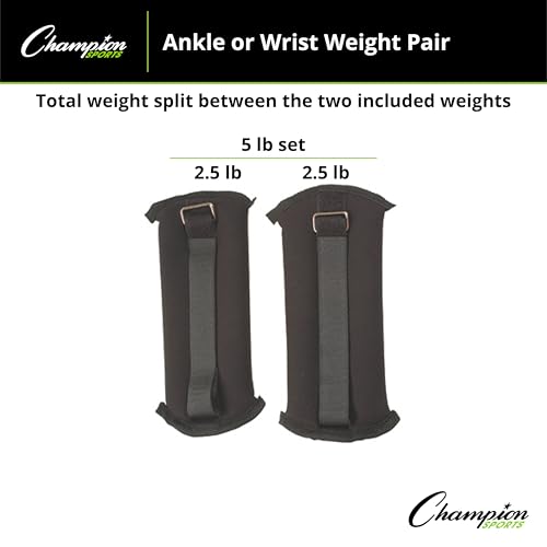 Champion Sports Soft Adjustable Ankle and Wrist Weights - size: 10 Lbs