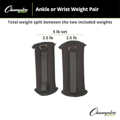 Champion Sports Soft Adjustable Ankle and Wrist Weights - size: 10 Lbs