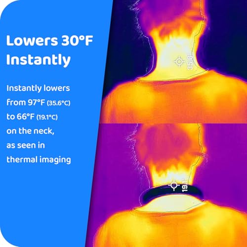BLUEFEEL Neck Cooler Wide Ice Ring, Wearable Cooling Tube with Gel Ice Pack, Personal Air Conditioner for Heat Relief, Outdoor Activities, Hot Summer - Instant Freeze Below 64°F (Blue Mint)