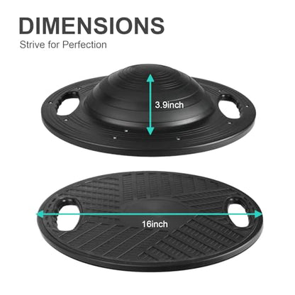 Wobble Balance Board Portable Balance Board with Handle for Balance Training and Core Trainer Balance Stability Trainer Healthy Material Non-Skid Bump Surface & Physical Therapy