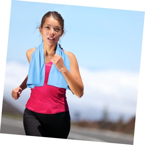 GARVALON Superfine Fiber Quick-Drying Sports Towel Sweat Absorbent Travel Towel Compact Mesh Bag 40x80cm for Camping Yoga and Outdoor Activities
