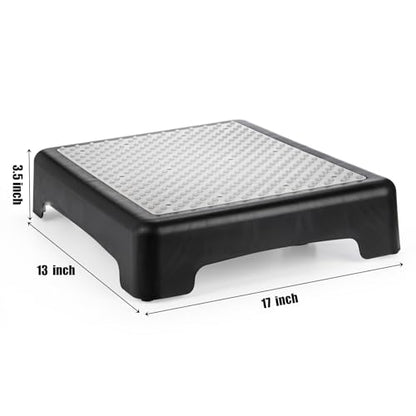 Lawei One Step Stool for Adults and Elderly, Non-Slip Mobility Stepping Stools, Safety High Rise Stairs, Portable Platform Step Standing Supports for Cars, Bed, Door, Stair, Bathroom, Indoor/Outdoor