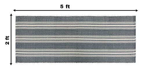 Hand Woven 100% Cotton Yoga Mat- Thick Handloom Made in India- for Gym Floor Exercise - Runner for Bedroom