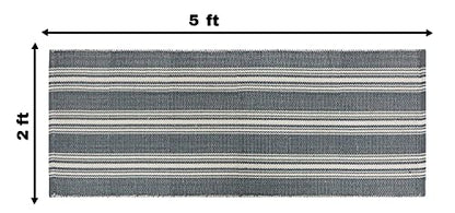 Hand Woven 100% Cotton Yoga Mat- Thick Handloom Made in India- for Gym Floor Exercise - Runner for Bedroom