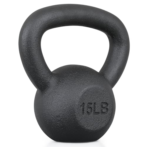 MADOG Kettlebell with Wide Handle, Made of Powder-Coated Solid Cast Iron