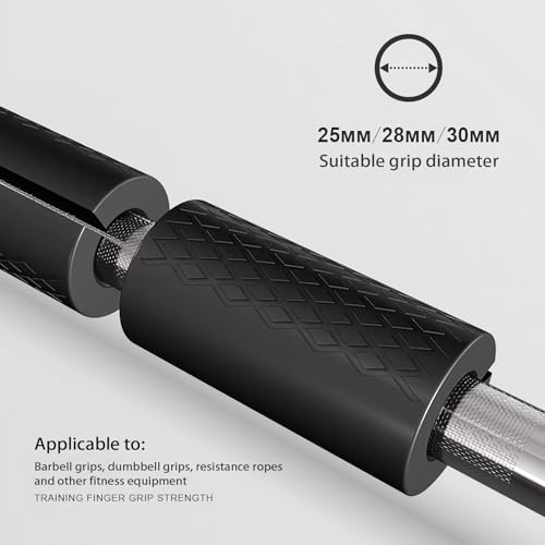 Rubber Barbell Grip, Thick Dumbbell Grip Arm Strength Tool, Barbell Clutch Suitable For Row/Puller/Kettlebell, Gym Biceps Arm Muscle Trainer