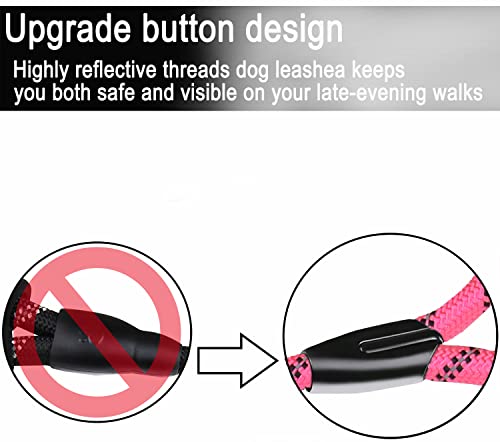 Dog Leash, 6 FT Heavy Duty Dog Leashes with Comfortable Padded Handle,Pink - color: Pink, size: 6 Feet x 1/2 Inch