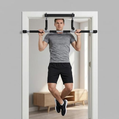 Upgrade Pull Up Bar for Doorway - Max Capacity 330 lbs, Portable Upper Body Workout Bar for Strength Training