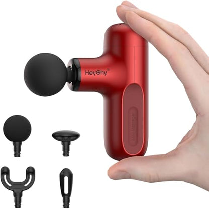 HEYCHY Super Mini Massage Gun, Percussion Deep Tissues Muscle Massager - color: Red