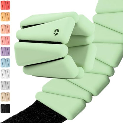 OmWeights Premium Weighted Bangles – Stylish Wrist and Ankle Weights for Women and Men | Cardio, Yoga, and Pilates Ankle Weights for Women and Men | Adjustable Leg and Arm Weights 1lb Each