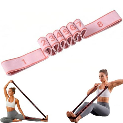 Resistance Bands for Working Out, Numbered Fabric Exercise Bands for Women Men, Non-Slip Stretching Strap with Loops for Yoga, Pilates, Physical Therapy,Dance, Home Workout Equipment