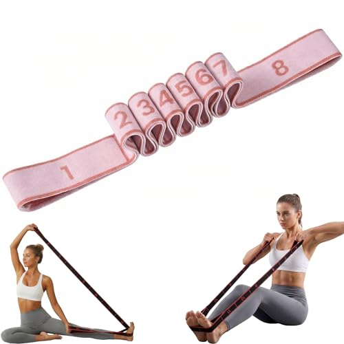 Resistance Bands for Working Out, Numbered Fabric Exercise Bands for Women Men, Non-Slip Stretching Strap with Loops for Yoga, Pilates, Physical Therapy,Dance, Home Workout Equipment