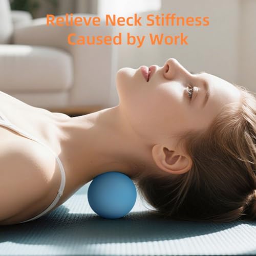 Massage Lacrosse Balls for Myofascial Release, Trigger Point Therapy - color: Blue