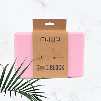 MYGA Yoga Block,Lightweight EVA Foam Yoga Brick,High Density Non-Slip Block for Yoga Poses, Pilates, Balance and Flexibility - color: Dusty Pink