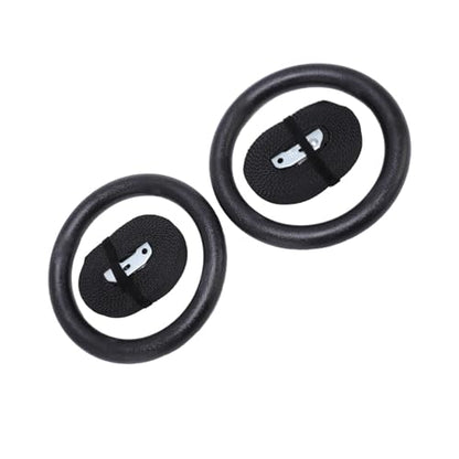 Gymnastic with Straps Pull Rings - 2 Pcs Gymnastic Strength Training 300kg Capacity High Stability Exercise Rings with Straps Workout - Home Gym