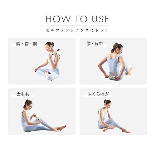 Alinco (Amazon.co.jp Exclusive) MIVIOS Stick Roller, Custom, Replaceable Point Press, Myofascial Roller, Myofascial Release, Stretch, Custom Stick, Mibios, Mibios, AMV301C, Silky Cream