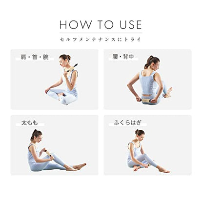 Alinco (Amazon.co.jp Exclusive) MIVIOS Stick Roller, Custom, Replaceable Point Press, Myofascial Roller, Myofascial Release, Stretch, Custom Stick, Mibios, Mibios, AMV301C, Silky Cream