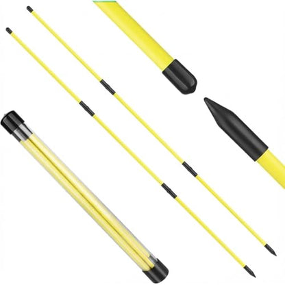 Golf Alignment Sticks 2 Pack, Collapsible Practice Rods with Tube Case, Portable Training Aid for Aiming, Putting, Swing, Training - Home & Driving Range Use