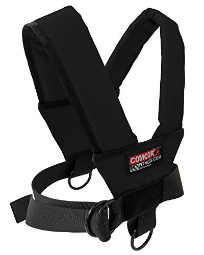 CCS ComCor Pro Sled Harness with Padded Shoulders, Includes 9' Pull Strap and Drawstring Bag - Made in USA