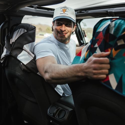 Sprints Athletic Running Towel, Full-Sized, Car Seat Cover - Performance Microfiber (Midnight Boardwalk Stripe) - color: Midnight Boardwalk Stripe
