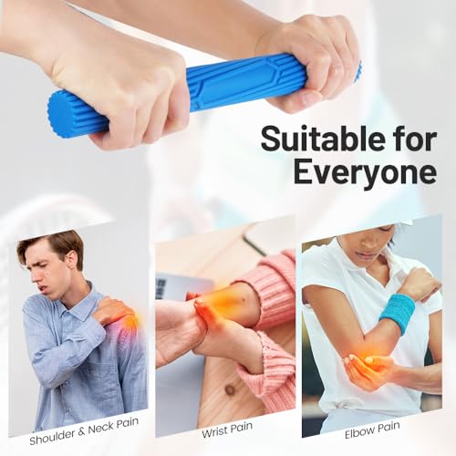 Inspack Flex Tennis Elbow Therapy Bar, Flexbar Treatment, Grip Strength Trainer, Therabars Flex Bars Physical Tendonitis, Wrist, Pain Relief, Forearm Strengthener Hand Exercise, Resistance Twist 25lb 15lb 10lb - color: 3 Piece Set - Red Green Blue