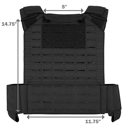 EVERLIT Adjustable Weighted Vest 14 Lbs/ 20 Lbs, Weight Included, for Body Weight Training Fitness Workout Running for Men Women - color: Black, style: 18 Lbs