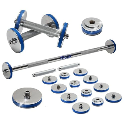 müüv Adjustable Dumbbell & Barbell Set for Home Gym - size: Barbell and Dumbbell Set