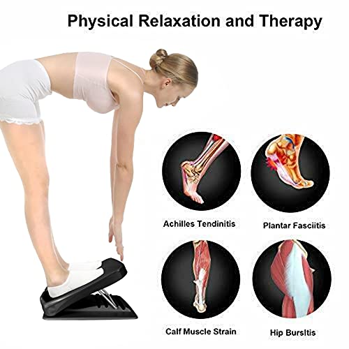Slant Board Calf Stretcher Adjustable 4 Level Anti Slip Design Incline Board Leg Foot Balancing Fitness Pedal Wedge Stretch for Heel, Hamstring, Achilles, Leg Calves - color: Black