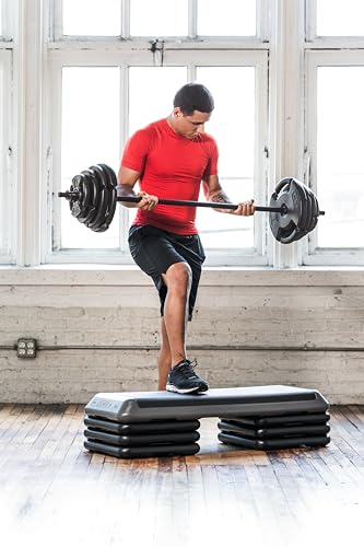 The Step Freestyle Grey Aerobic Platform, Health Club Size Steppers for Exercise