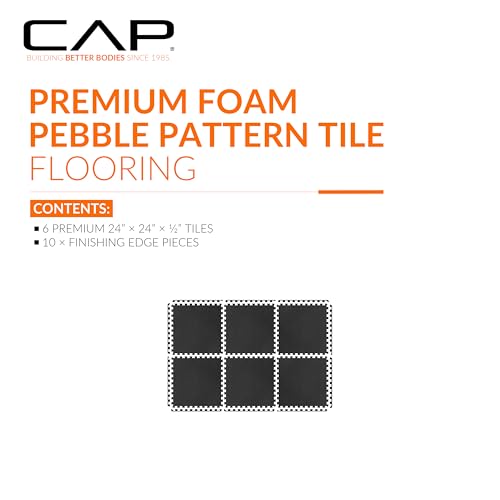 CAP Puzzle Exercise Mats | 1/2” Thick EVA Interlocking Foam Tiles for Home Gym Flooring | Multiple Options