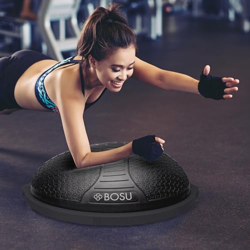 Bosu Pro NexGen 25IN Home Fitness Exercise Gym Balance Trainer with Pump - color: Black