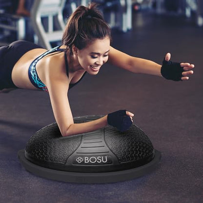 Bosu Pro NexGen 25IN Home Fitness Exercise Gym Balance Trainer with Pump - color: Black