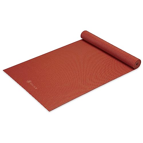 Gaiam Yoga Mat - Premium Solid Thick Non Slip Exercise & Fitness Mat for All Types of Yoga, Pilates & Floor Workouts - color: Sunburnt