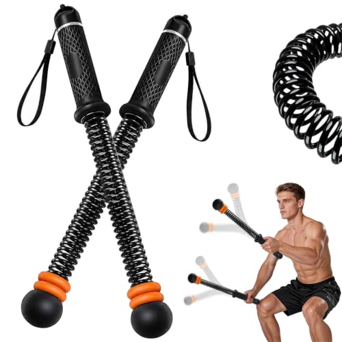 Ropeless Battle Ropes,Weighted Cordless Battle Ropes for Home Gym, Portable Full Body HIIT Cardio & Arm Strength Training, Low-Impact Fitness Exercise Heavy Gear for Men & Women - color: Black + Orange