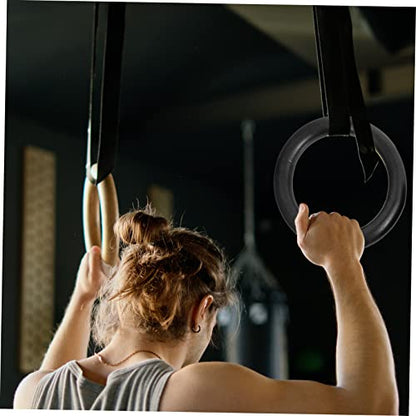 POPETPOP 2pcs Sturdy Fitness Ring Set Portable Cord Home Gym Equipment for Women Men Workout Ring