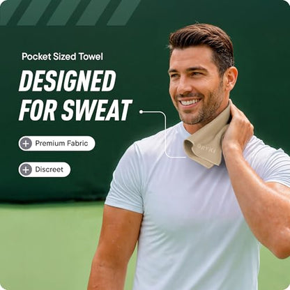 Sweat Absorbing Handkerchiefs - The Original Pocket-Sized Sweat Towels - Quick-Dry Microfiber Sweat Rags for Face, Hands, & Body - Men & Women - Gym, Sports, and Work (Forest: 5 Pack)
