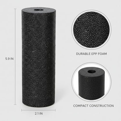Mini EPP Foam Roller, Compact 5.9 x 2.1 Inch Travel and Gym Bag Roller (1 PC)