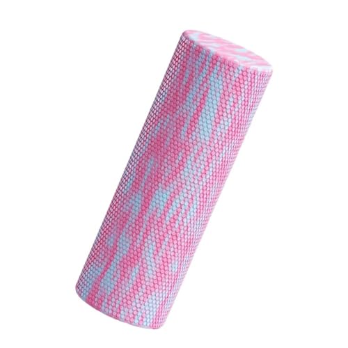 EVA Foam Roller - Beginner-Friendly Solid Textured Massage Roller for Muscle Relaxation, Back Rolling & Fascia Release - Yoga Fitness Tool(Pink Mix,Large) - color: Pink Mix, size: Large
