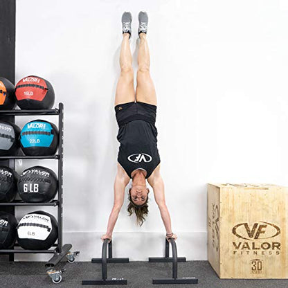 Valor Fitness Gymnastic Parallette Bars - Training Dip Bars Push Up Stands - Build Core Body Weight Strength Balance Equipment