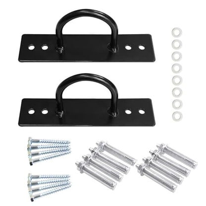 SEIWEI 2 Packs Battle Rope Anchor Kit, Wall Ceiling Mount Anchor Bracket for Gym, Suspension Straps, Gymnastic Rings, Boxing Equipment